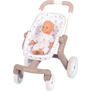 Smoby - Baby Nurse Puppenbuggy Pop - Puppenwagen im Baby Nurse-Design, Puppen-Zubehör für Puppen bis 42 cm, für Kinder ab 18 Monaten