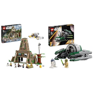 LEGO 75365 Star Wars: Eine Neue Hoffnung Rebellenbasis auf Yavin 4 mit 10 Minifiguren & 75360 Star Wars Yodas Jedi Starfighter, Clone Wars Fahrzeug-Set