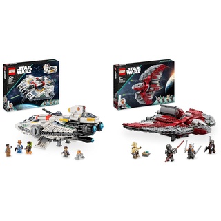 LEGO 75357 Star Wars Ghost & Phantom II Set mit 2 Ahsoka-Fahrzeugen & 75362 Star Wars Ahsoka Tanos T-6 Jedi Shuttle Set, baubares Raumschiff-Spielzeug