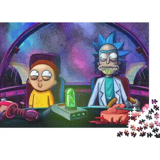 Rick and Morty Puzzle 1000 Teile,Puzzles Für Erwachsene,Unmögliches Puzzles Spielzeug, Bunte Fliesen Spiel,Anime 1000 Puzzle Dekoration Jugendliche Geschenke Puzzle 1000pcs (75x50cm)