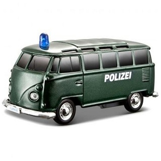 Maisto® Spielzeug-Auto »VW T1 Einsatzfahrzeug mit Licht & Sound (12cm) »Polizei««, originalgetreue Innenausstattung grün