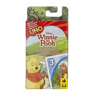 Mattel games Spiel, Kartenspiel »Kartenspiel - UNO Winnie Puuh«, Mit großen, einfach zu haltenden Karten grün