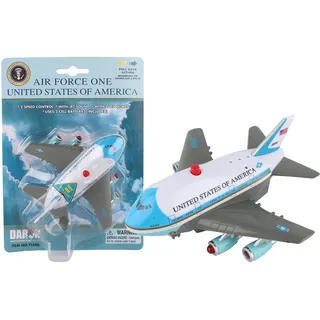 herpa Flugzeug Air Force One Pullback Spielzeugflugzeug zum Aufziehen mit Geräuschen und Lichtern für Junge Kinder, Spielzeug ab 3 Jahre, Flugzeugmodell aus Kunststoff