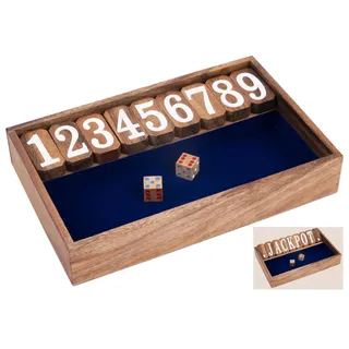 Engelhart - 350121 - Shut The Box für 2 Spieler - Würfelspiel - Caféspiel - Familienspiel - Ökologisches Holzspiel - ab 6 Jahren