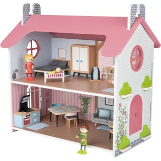 Playtive Holz Puppenhaus (Rosa Cottage)