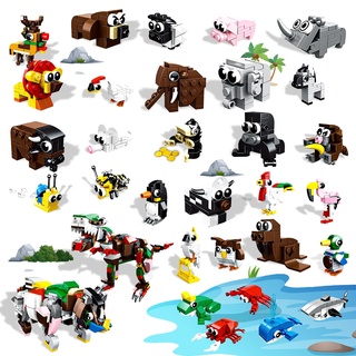 OKKIDY Tierspielzeug-Set, Tierfiguren, Bauklotz-Konstruktionsspielzeug für Kinder ab 6 Jahren, Spielzeug ab 6 7 8 9 10 11 12 Jahren für Mädchen und Jungen-30 im 2er-Pack Ostern Geschenke Kinder