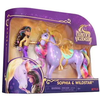 Unicorn Academy Sophia und Einhorn Wildstar Set - ca. 12 cm