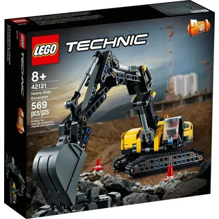LEGO® Konstruktionsspielsteine LEGO® Technic 42121 Hydraulikbagger, (569 St)