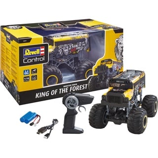 Revell Control King of the Forest Monster Truck I Ferngesteuertes Auto mit Riesen-Gummi-Monster-Reifen I Leistungsstarker Motor I Coole Funk-Fernsteuerung I Geeignet für jedes Gelände I Für Kinder ab 8 Jahren