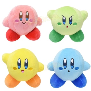 4 Farben Kirby Plüschtiere, Anime Figur Kirby Plüsch Puppe 15cm, Mehrfarbig Kirby Plusch Spielzeug Soft Toys Für Kinder Teens Geschenke Couch Zimmer Party Halloween Dekorationen