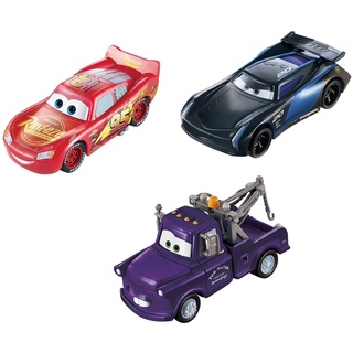 Disney Pixar Cars GPB03 - Farbwechsel Fahrzeuge 3er-Pack mit Lightning McQueen, Hook und Bobby Swift, Geschenk für Kinder ab 3 Jahren