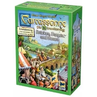 Asmodee HIGD0107 - Carcassonne, Brücken, Burgen und Basare, 8. Erweiterung Die 8. Erweiterung