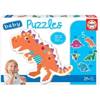 Educa - Dinosaurier, Baby Puzzleset mit 5 Puzzles für Kinder ab 24 Monaten (18873)