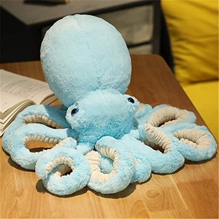 Nicole Knupfer Krake Plüschtier Octopus Plüsch Puppe Spielzeug Große Geformt Cuddly Kuscheltier Oktopus Geburtstag Geschenke (Blau,45cm)