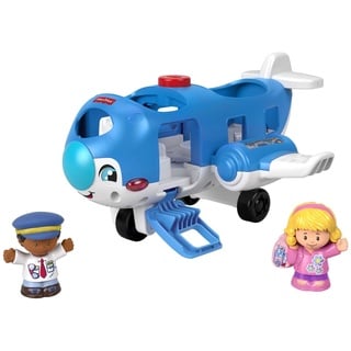 Fisher-Price HJN37 - Little People Flugzeug – mehrsprachige Version, Musikspielzeug-Flugzeug mit Figuren für Kleinkinder und Vorschulkinder ab 1 Jahr