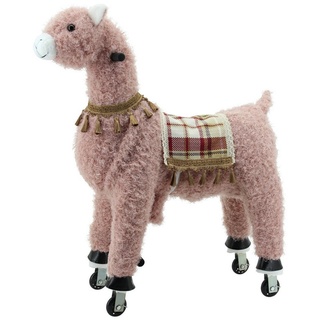 Sweety-Toys Reittier Sweety Toys 11391 Reittier groß Alpaka rosa auf Rollen für 4 bis 9 Jahre-Riding Animal rosa