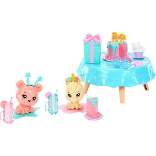Barbie Zubehör, Vorschulspielzeug, Meine erste Barbie Story Starterpacks, Geburtstagsfeier mit Einhorn und Bärenhaustieren