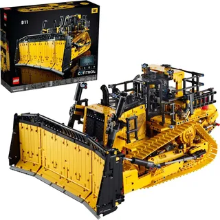 LEGO 42131 Technic Appgesteuerter Cat D11 Bulldozer, großes Set, Modellbausatz für Erwachsene, ferngesteuerte Autos, Geschenkidee für Männer, F... - Gelb