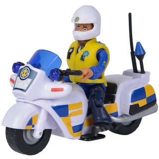 SIMBA Spielzeug-Motorrad Simba Feuerwehrmann Sam - Polizei Motorrad mit Figur