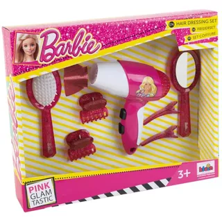 Theo Klein 5790 Barbie Frisier-Set I Zubehör und Accessoires im Barbie-Look I Inkl. Kinder-Föhn mit Kaltluftfunktion I Spielzeug für Kinder ab 3 Jahren