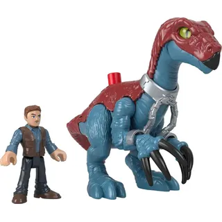 Fisher-Price Imaginext Jurassic World Therizinosaurus-Dinosaurier- & Owen-Figurenset für Kindergartenkinder ab 3 Jahren