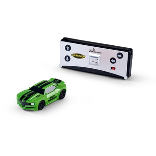 Carson 500404277 1:60 Nano Racer Striker 2.4GHz grün - Ferngesteuertes Auto, RC Fahrzeug, RC Auto, Fahrzeit 20 min, RC Auto für Kinder