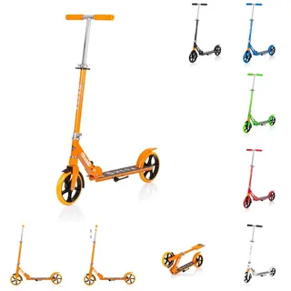 Chipolino Kinderroller Omega PolyurethanRäder ABEC-7 Lager verstellbar faltbar Bremse orange - Orange