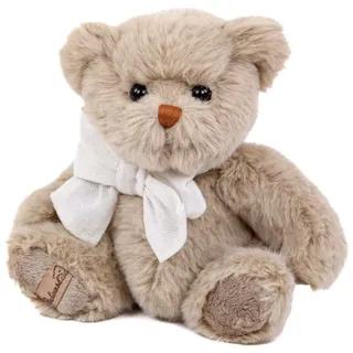 Bukowski Little Teddybär 15 cm grau mit weißer Schleife