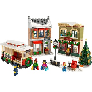 LEGO® Spielbausteine LEGO® Icons 10308 Weihnachtlich geschmückte Hauptstraße, (Set, 1514 St., Weihnachten) bunt