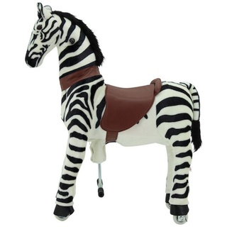Sweety-Toys Reittier Sweety Toys 7240 Reittier Zebra auf Rollen für 4 bis 9 Jahre -RIDING ANIMAL schwarz