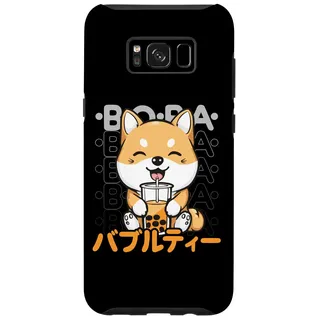 Hülle für Galaxy S8+ Hund Boba Tea Kawaii Bubble Tea Akita Hund Anime Neko Shiba