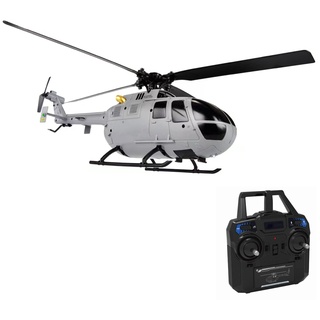 KKnoon Helikopter RTF Hubschrauber ferngesteuert Indoor Outdoor Flugzeug Geschenk für Anfänger Kinder Erwachsene,2.4 Ghz Spielzeug,Grau