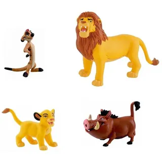 BULLYLAND Spielfigur Disney König der Löwen, (Set, 4-tlg), mit junger Simba, Simba, Pumba und Timon