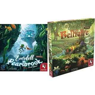 Pegasus Spiele 57604G Everdell: Pearlbrook, 2. Edition (deutsche Ausgabe) & 57602G Everdell: Bellfaire