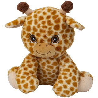 Lifestyle & More Plüschtier Teddybär Giraffe braun mit süßen Augen sitzend Höhe 44 cm kuschelig weich