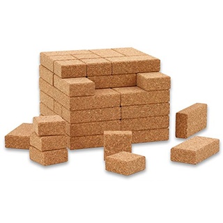 Korxx - Bausteine aus Kork, 60 Stück - Klötze Bauklötze Bausteine Bauteile Kinder