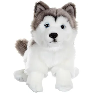 GIPSY TOYS - Sitzender Hund 25 cm Husky - Kuscheltier für Kinder - In 8 verschiedenen Modellen erhältlich - 071123