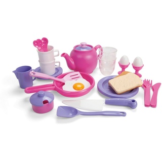 dantoy Spiel-Kochgeschirr For my little Prinzess Kinder Spielzeug Set Frühstücksset, (32-tlg), in Weiß-Pink-Lila-Gelb-Rosa, mit viel Zubehör