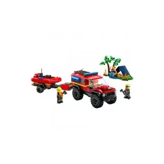 LEGO® 60412 City Feuerwehr - Feuerwehrgeländewagen mit Rettungsboot (301 Teile)