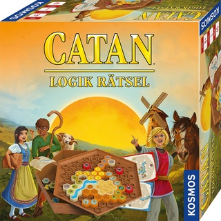 KOSMOS 682293 Catan - Logik Rätsel, Knobel-Spiel in der Welt von Catan, 40 Aufgaben, Brain Teaser ab 8 Jahre für 1 Person, logisches Denken, Siedler von Catan