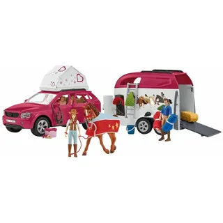 Schleich® Stapelspielzeug Schleich Abenteuer mit Auto und Pferdeanhänger (42535)