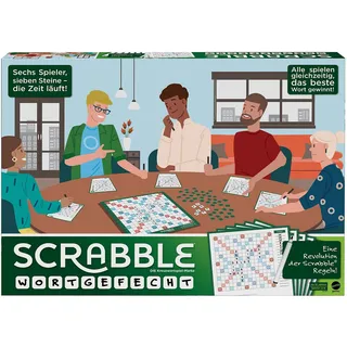 Mattel Games GTJ27 - Scrabble Wortgefecht, Gesellschaftsspiel, Brettspiel, Familienspiel, Design kann variieren, ab 10 Jahren