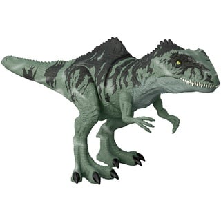 JURASSIC WORLD Strike 'N Roar Giganotosaurus - Dinosaurier-Figur, 54 cm groß, Beißbewegung, Brüllen, Filmgetreue Details, Augmented Reality mit Facts App, für Kinder ab 4 Jahren, GYC94