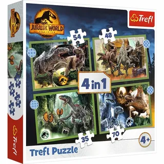 Trefl 4 in 1 Puzzle - Jurassic World