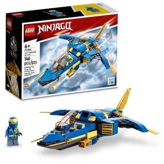 LEGO NINJAGO Jay's Lightning Jet EVO 71784, Aufrüstbares Spielzeugflugzeug, Ninja Flugzeug-Bauset, Sammlerstück, Geburtstagsgeschenkidee für Kinder, Jungen und Mädchen ab 7 Jahren