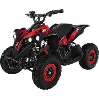 Elektro-Kinderquad Reneblade - Mini-Quad mit 1000 Watt - Federung - Scheibenbremsen - Drosselbar - LEDs - Ab 5 Jahren - Bis 50 Kg (Schwarz/Rot)