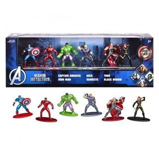 JADA Sammelfigur Jada Sammelfigur Nano MetalFigs Marvel Avengers Diorama 6er 1,65 Zoll