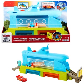 Disney Pixar Cars HGV70 - U-Boot-Autowaschanlagen-Spielset mit Lightning McQueen Spielzeugauto mit Farbwechseleffekt, Autospielzeug Geschenke für Kinder ab 4 Jahren