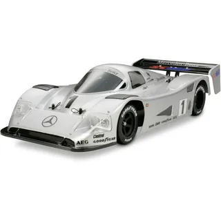 TAMIYA 47484 1:10 RC Mercedes-Benz C11 1990 Gr.C 2WD - Funkferngesteuertes Auto, Auto, Modell, Bauen, Hobby, RC-Bausatz, unlackiert, Silber