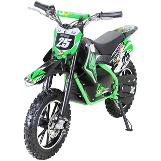 Kinder-Crossbike Gepard, Elektro-Kindermotorrad, 500 Watt, bis 25 km/h, verstärkte Gabel, ab 5 J. (Grün)